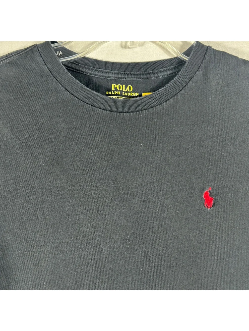 Polo Ralph Lauren Shirt Boys M (10-12) Black Cotton Crewneck Tee Polo
